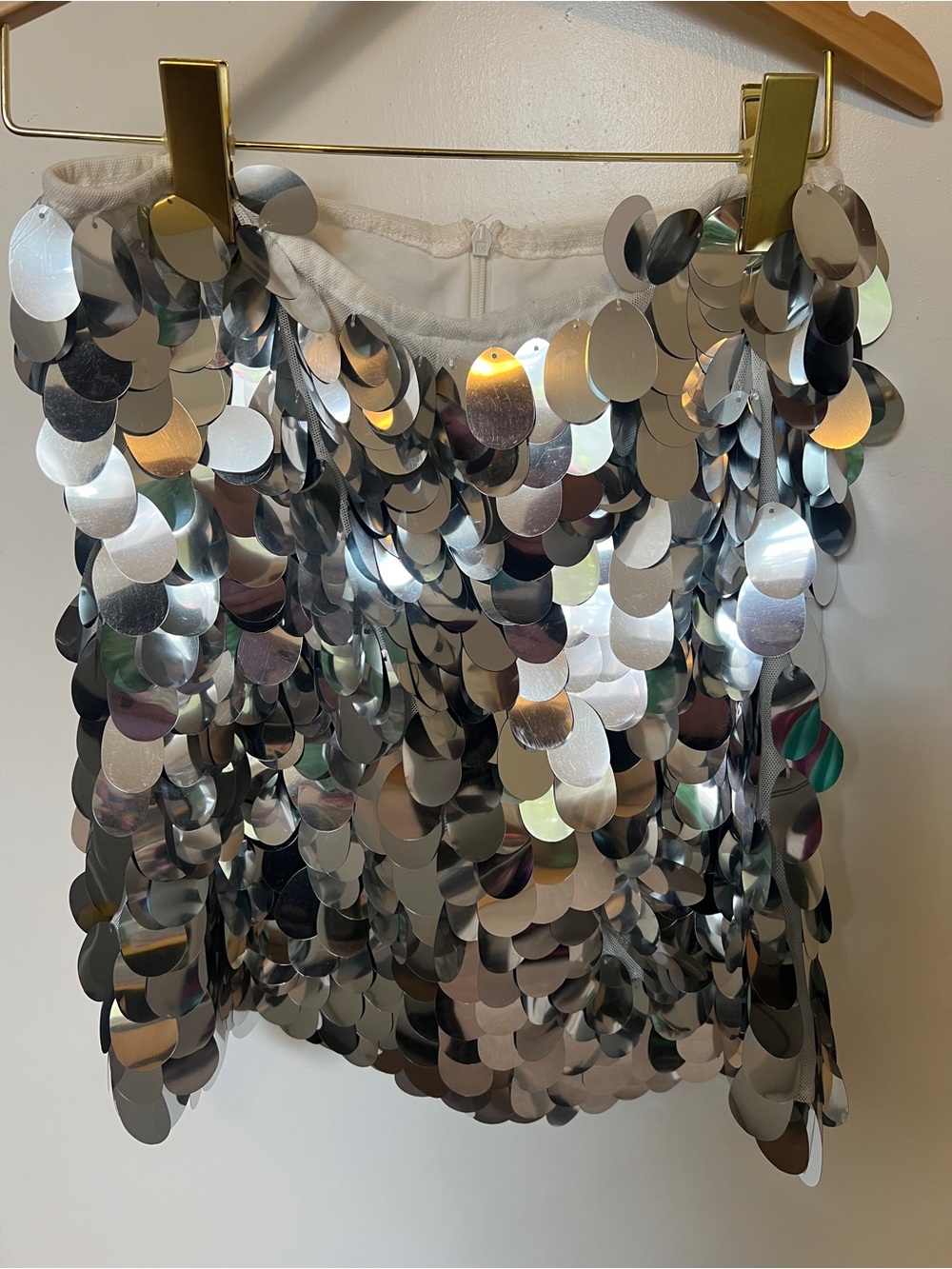 Silver Sequin Mini Skirt - Party Ready